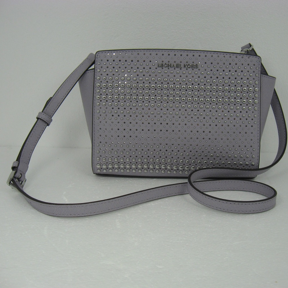 Michael Kors Selma Stud MD Messenger Lilac 3712